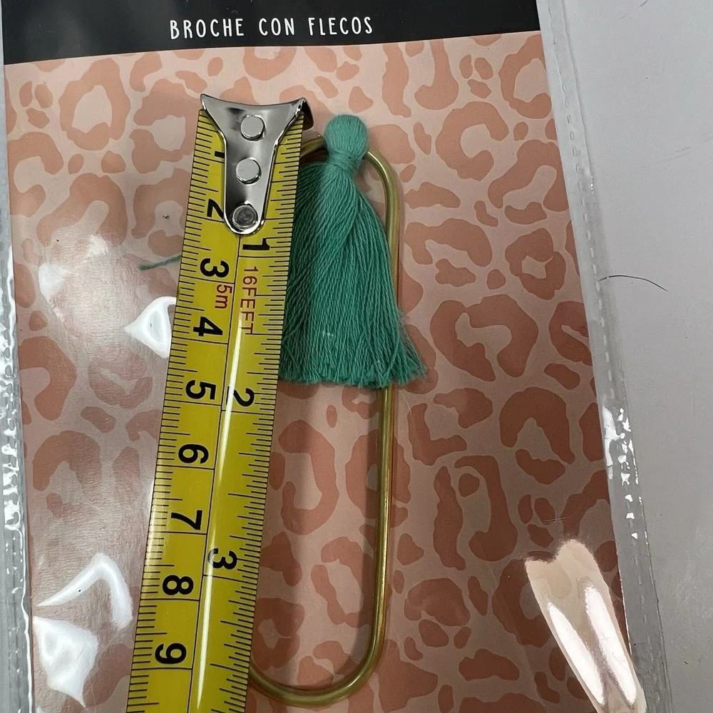 Amscan Jumbo Tassel Paper Clip Unisex OS Teal New Wild Tassel Bookmark 3902200